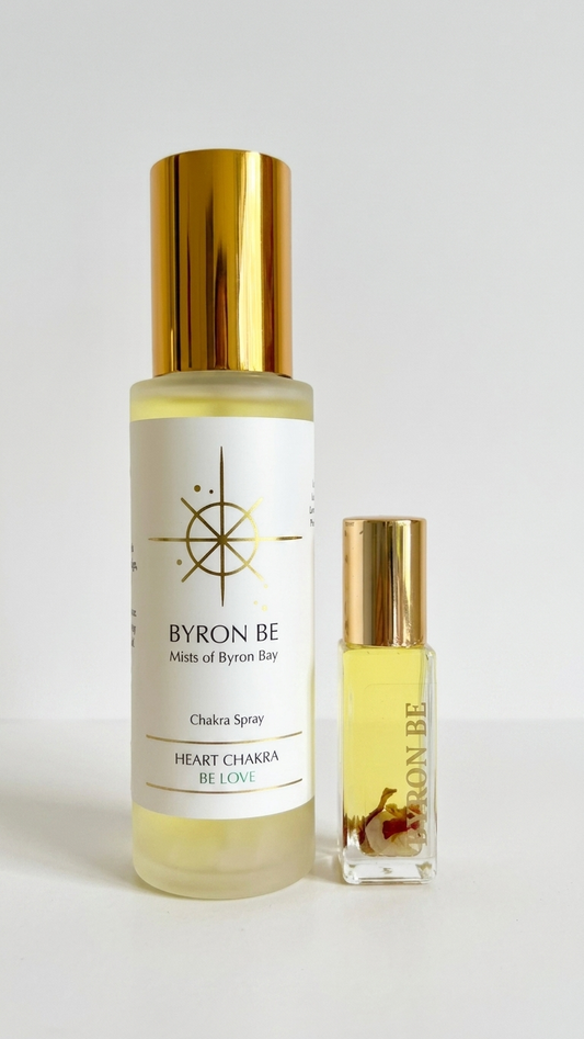 heart chakra spray and perfume oil duo