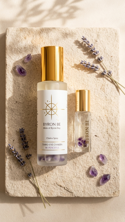 relaxing spray and perfume  oil with amethyst