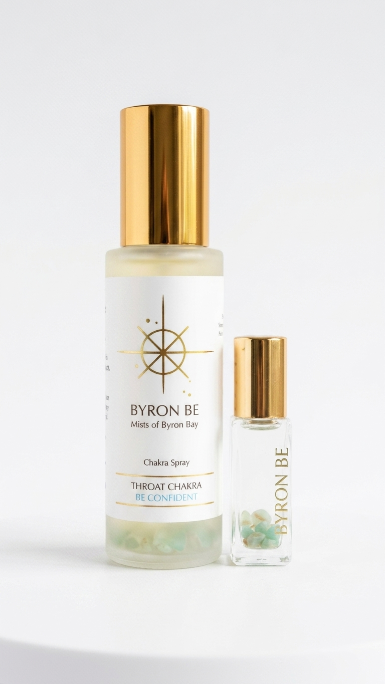 throat chakra spray and perfume oil duo